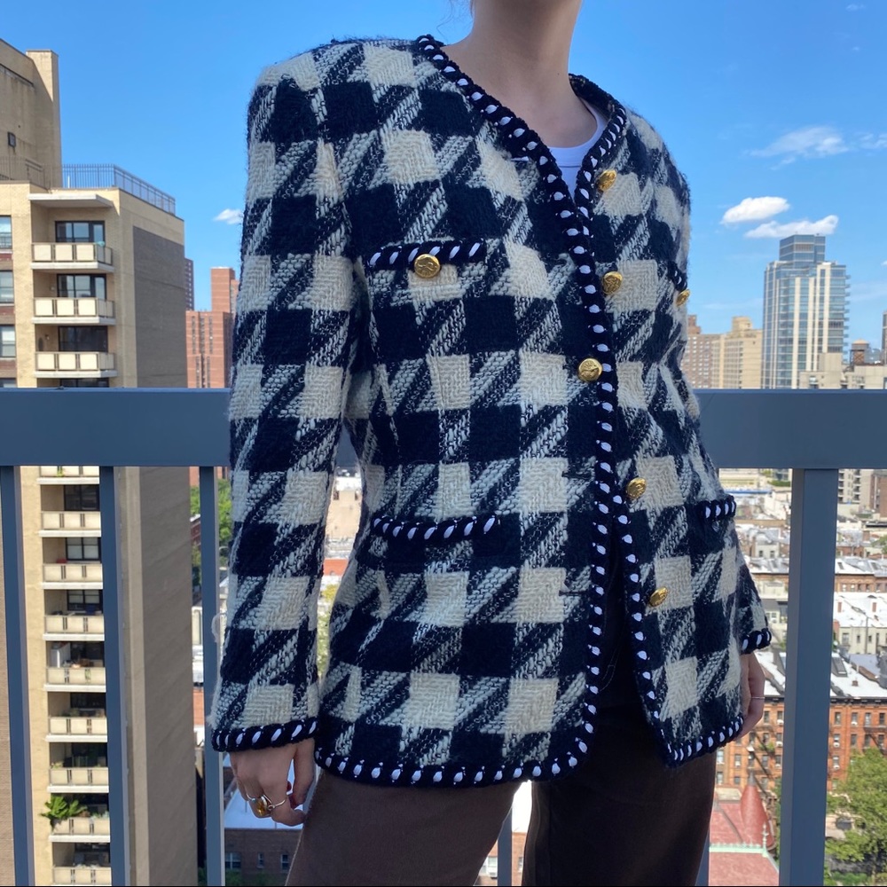 Escada vintage houndstooth suit jacket coat blazer